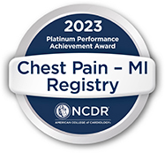 Chest Pain - MI Registry Platinum Performance Achievement Award 2023